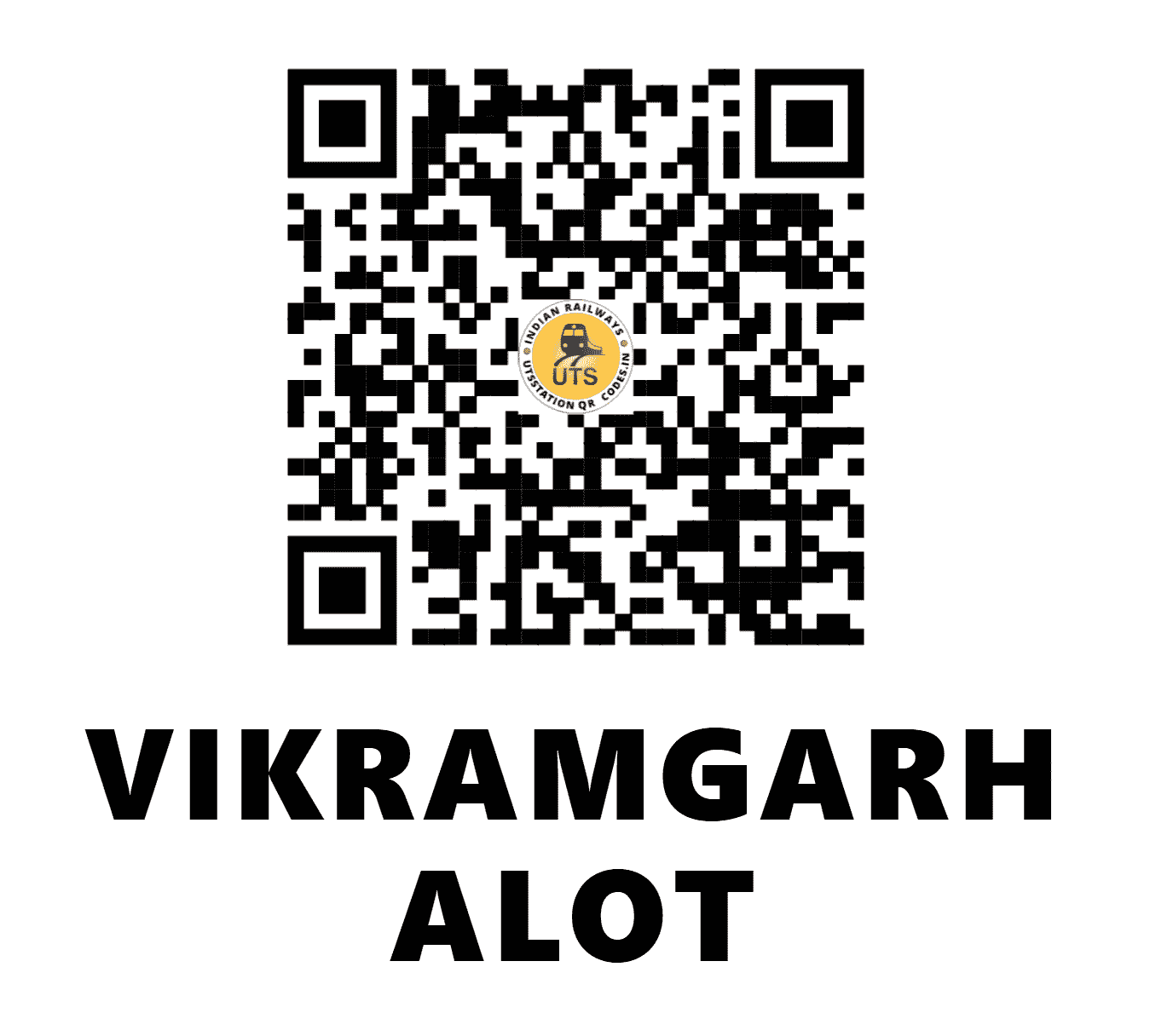 UTS QR Code for VIKRAMGARH ALOT - VMA - WC (MADHYA PRADESH)